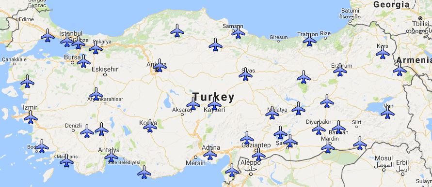 Türkiye’deki Havalimanları Listesi